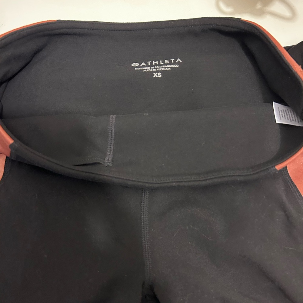Athleta Black and Coral Leggings